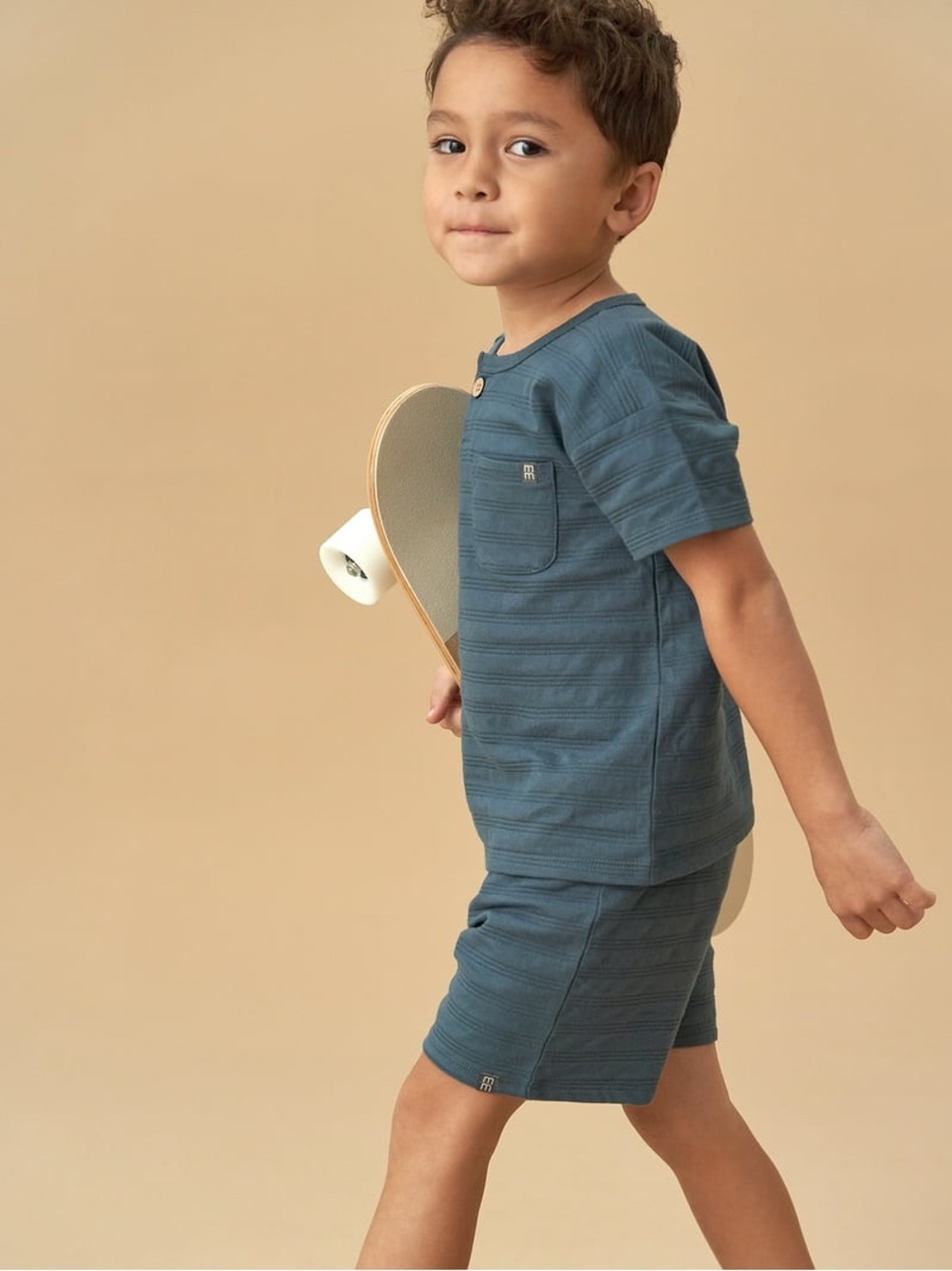 Modern Moments Baby 12M Boys' Short Textured Shirt and Shorts Set